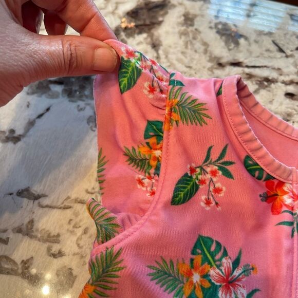 Cat & Jack One Piece Pink Floral Tie side Swim 3T - Picture 6 of 10